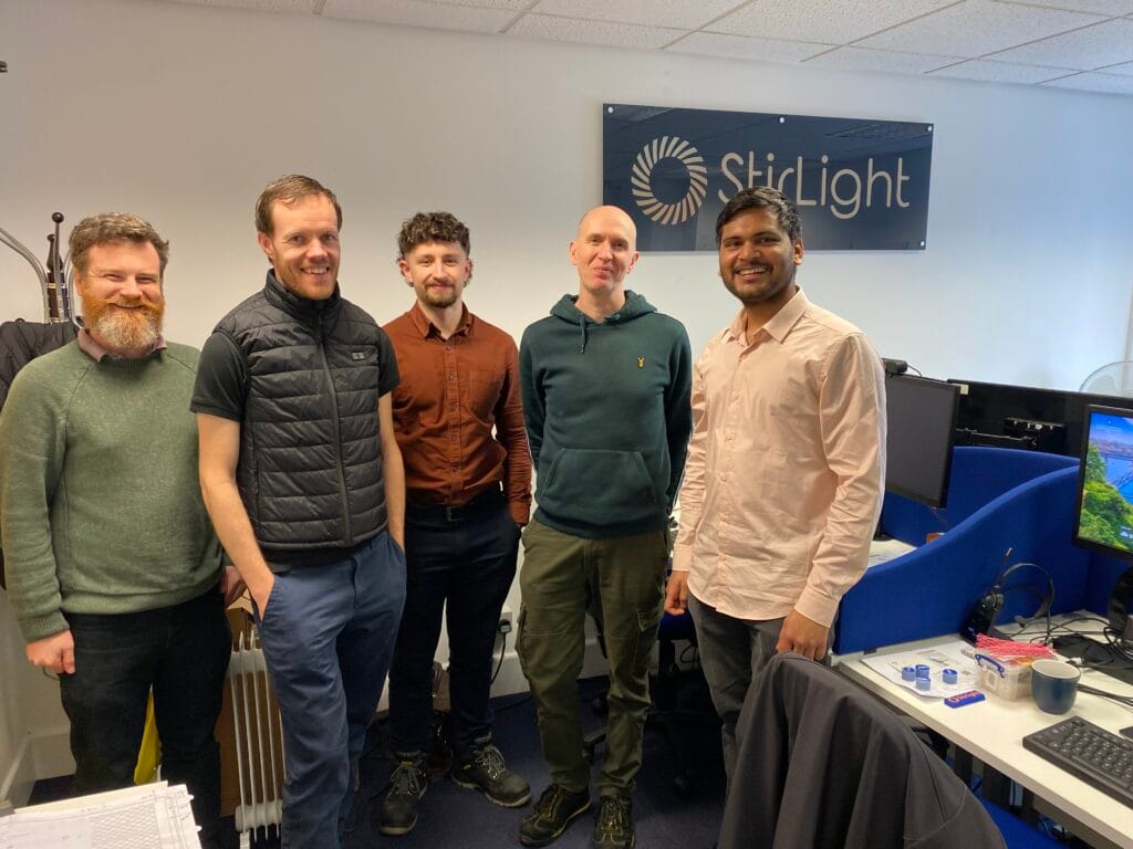 Team Photo Image of the StirLight team hearing about investment